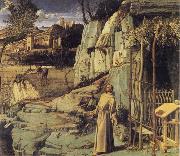 BELLINI, Giovanni St Francis in the Wilderness oil painting reproduction